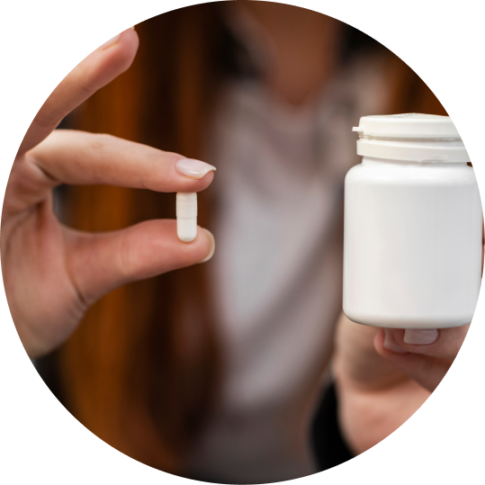 Woman Taking Supplement